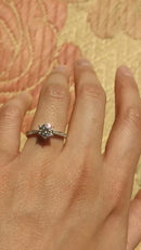 1 Carat Moissanite Pave Solitaire Ring