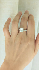 4 Carat Radiant Cut Moissanite Pave Ring
