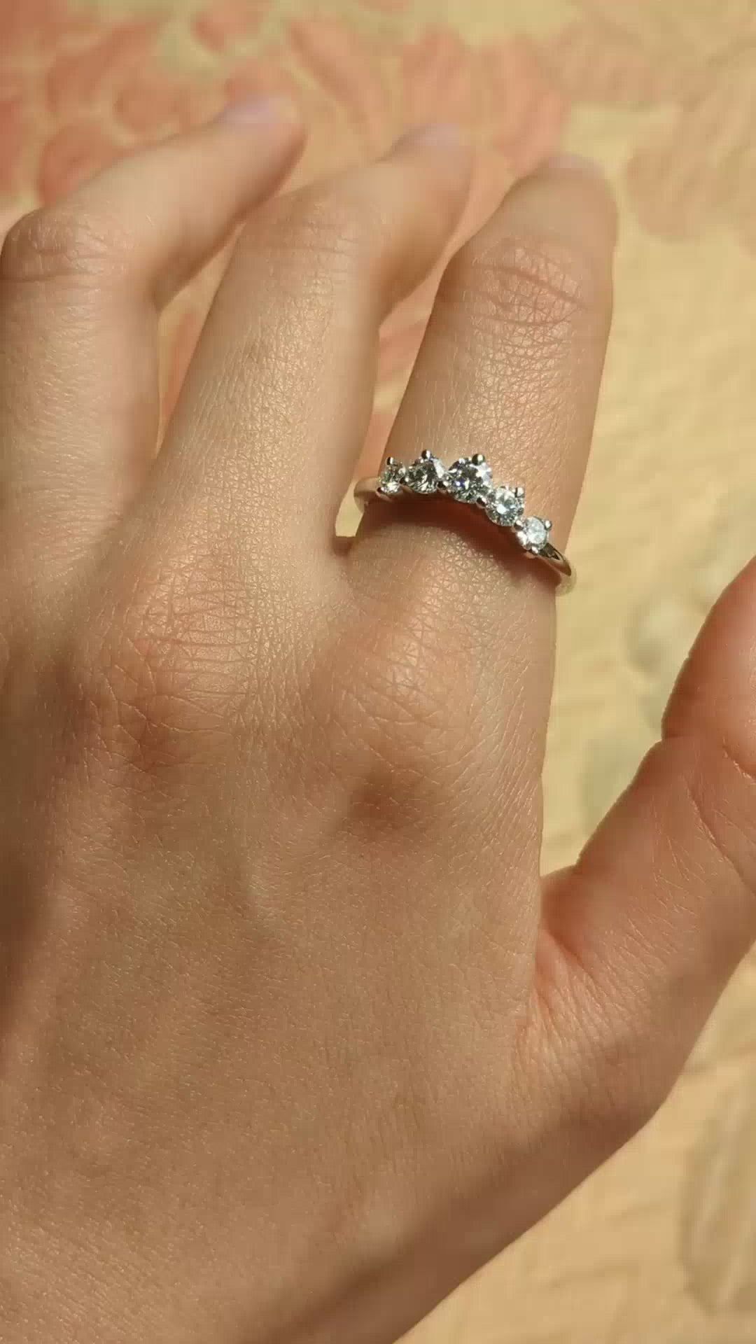 Arc Moissanite Half Eternity Ring