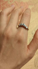 Arc Moissanite Half Eternity Ring