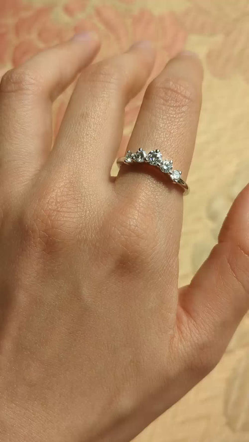 Arc Moissanite Half Eternity Ring