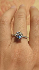 2 Carat Moissanite Solitaire Pavé Ring
