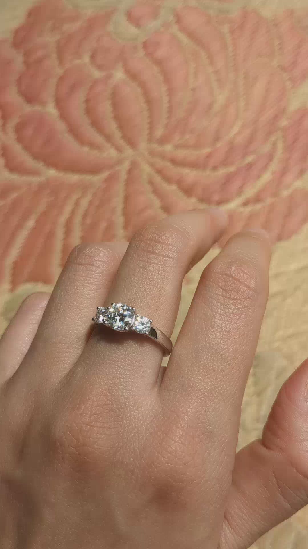 Three Stones Moissanite Ring
