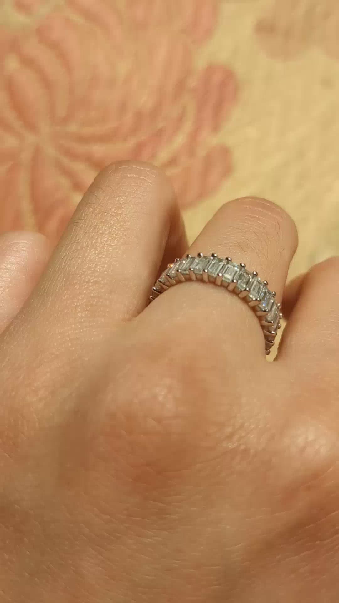 Moissanite Baguette Ring