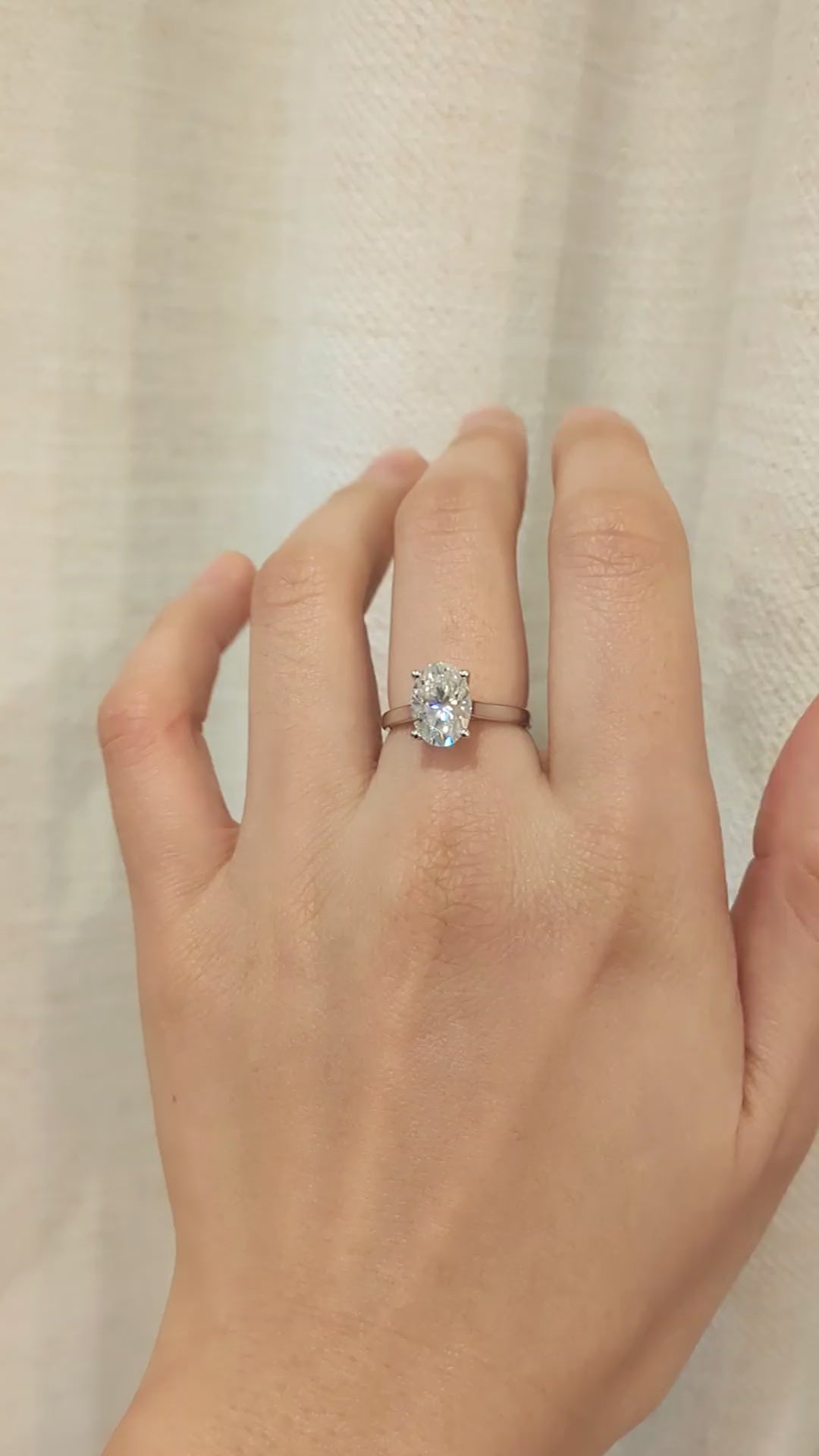 2.5 Carat Oval Cut Moissanite Ring