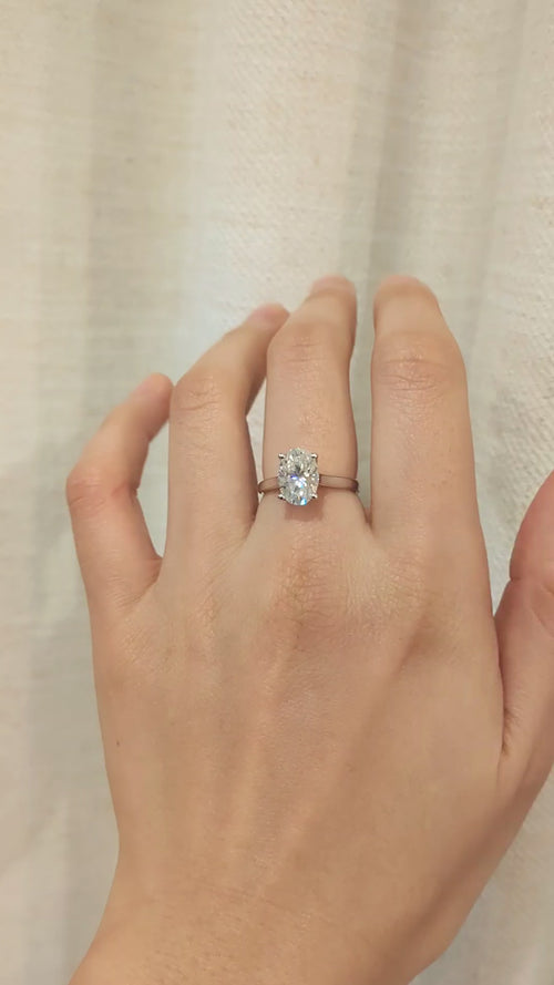 2.5 Carat Oval Cut Moissanite Ring