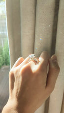 5 Carat Portuguese Cut Moissanite Dress Ring