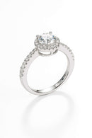Round Halo Moissanite Ring 5