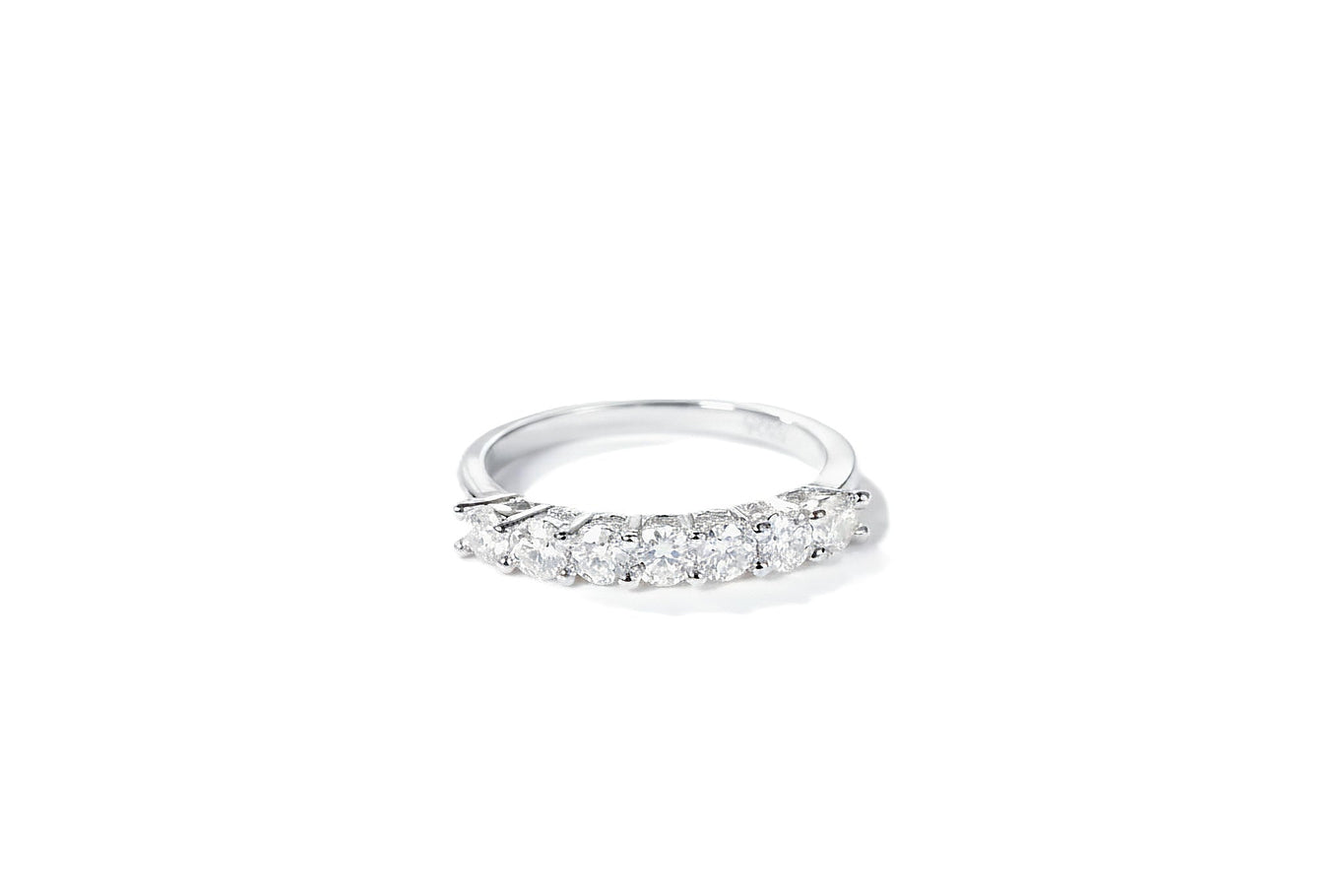 Seven Stones Moissanite Half Eternity Ring