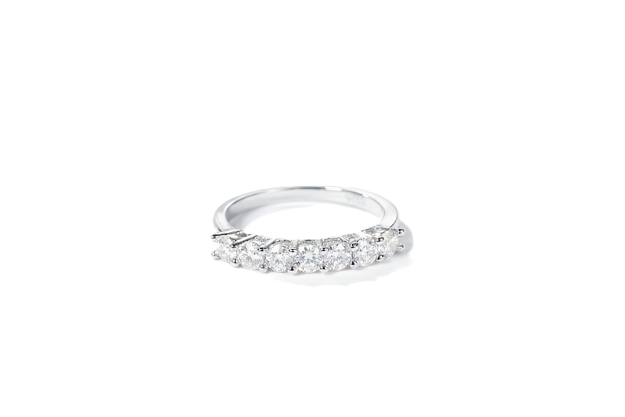 Seven Stones Moissanite Half Eternity Ring 5