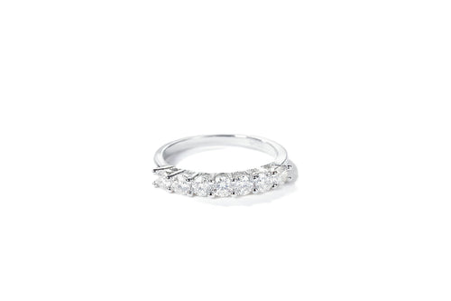 Seven Stones Moissanite Half Eternity Ring 5
