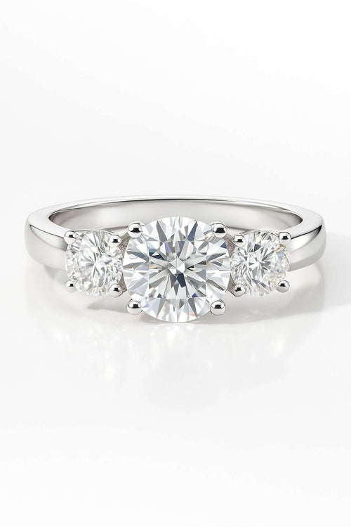 Three Stones Moissanite Ring 5
