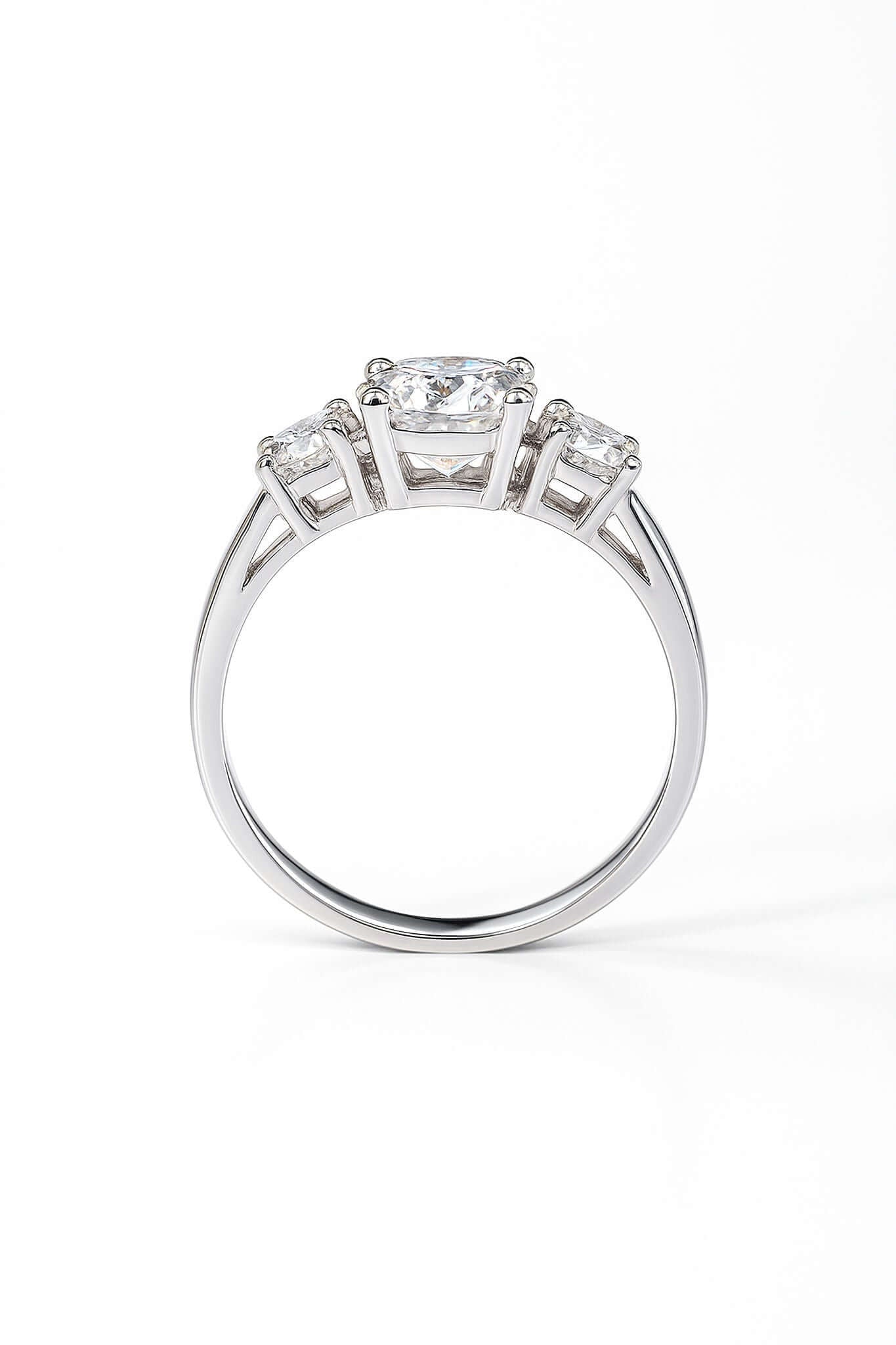 Three Stones Moissanite Ring 5
