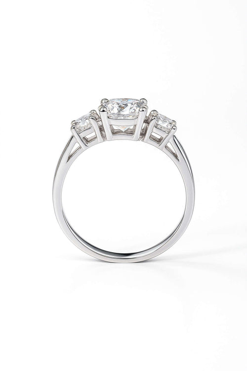Three Stones Moissanite Ring 5