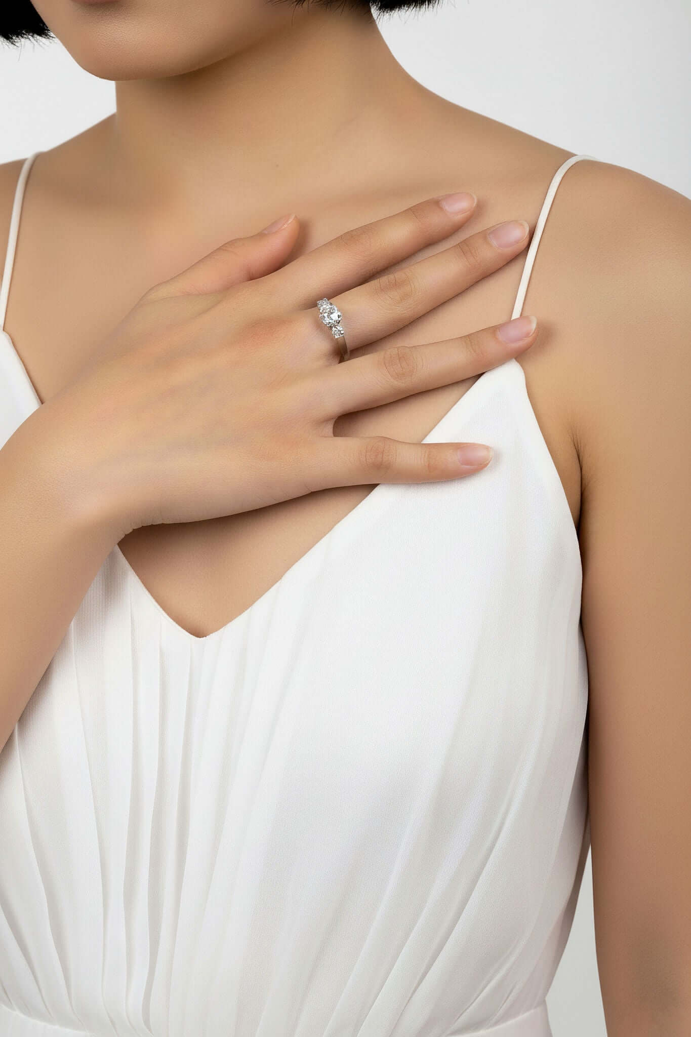 Three Stones Moissanite Ring 5