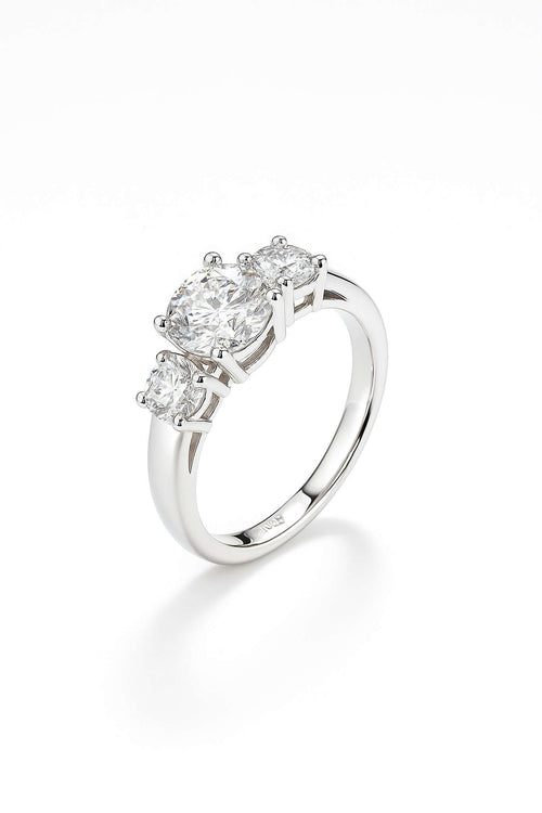 Three Stones Moissanite Ring 5