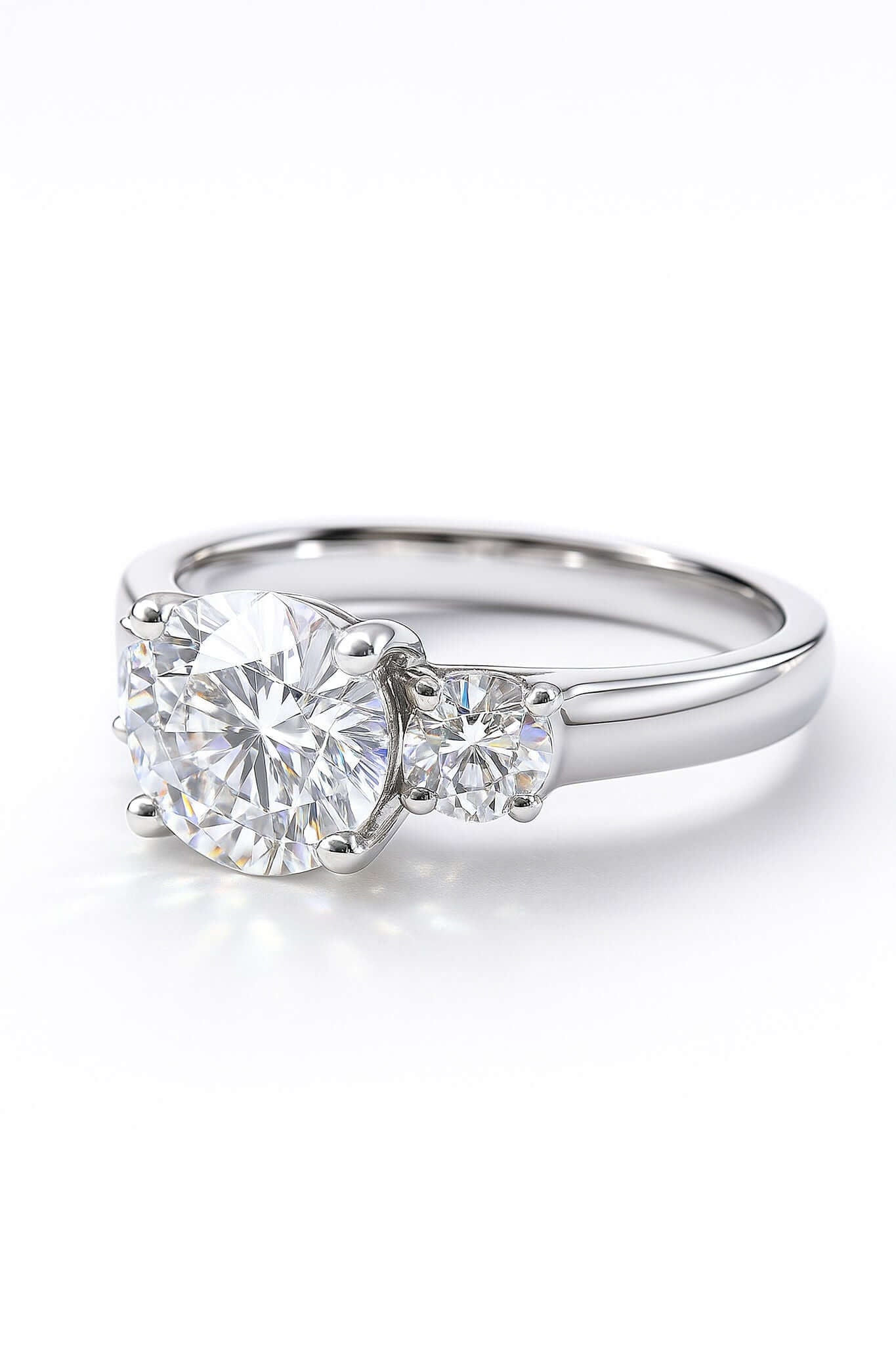 Three Stones Moissanite Ring 5